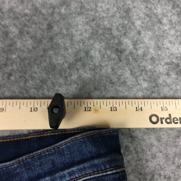 Madewell Jeans 26 2 10" High Rise Skinny Dark Wash Distressed Blue Tencel Lyocel - Picture 7 of 16